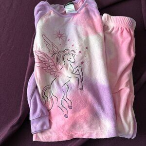 Cuddl Duds 2-Piece Fleece Pajama Girls 7/8 Set – Unicorn (NWOT)
